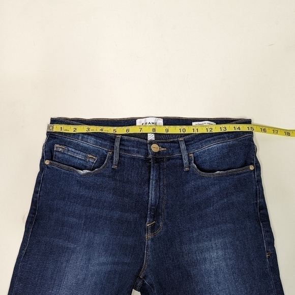 Frame Le Skinny de Jeanne Fayette Slit Rivet Raw Hem Skinny Jeans - Picture 7 of 9